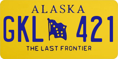 AK license plate GKL421