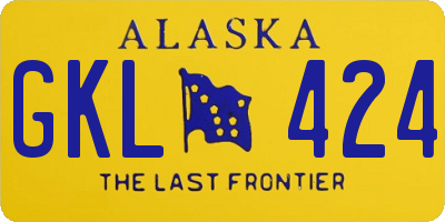 AK license plate GKL424