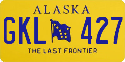 AK license plate GKL427