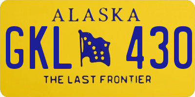 AK license plate GKL430