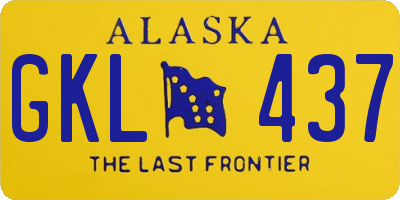 AK license plate GKL437