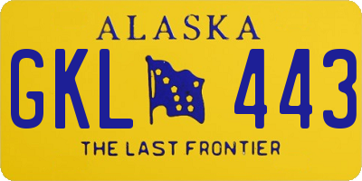AK license plate GKL443