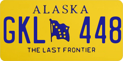 AK license plate GKL448
