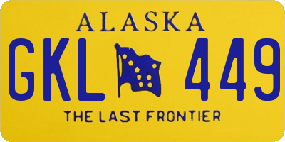 AK license plate GKL449