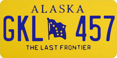 AK license plate GKL457