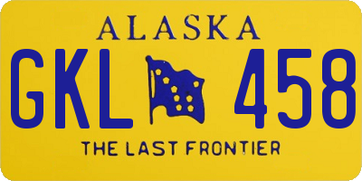 AK license plate GKL458