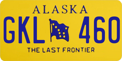 AK license plate GKL460