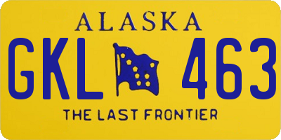 AK license plate GKL463