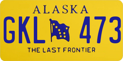 AK license plate GKL473