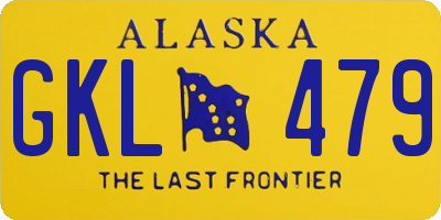 AK license plate GKL479