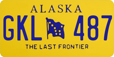 AK license plate GKL487
