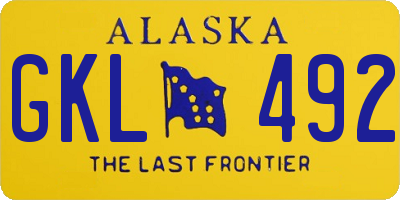 AK license plate GKL492