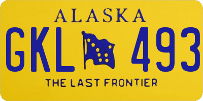 AK license plate GKL493