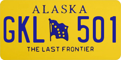 AK license plate GKL501