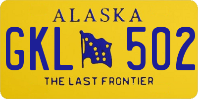 AK license plate GKL502