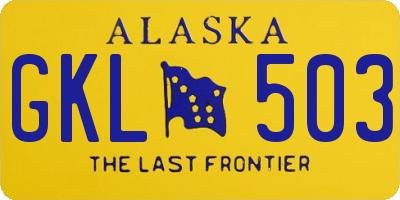 AK license plate GKL503