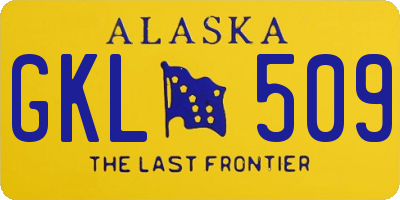 AK license plate GKL509