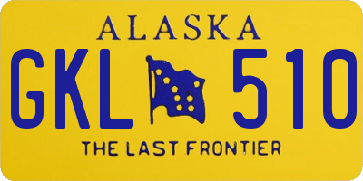 AK license plate GKL510