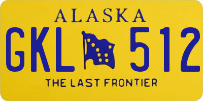 AK license plate GKL512