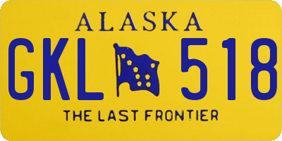 AK license plate GKL518