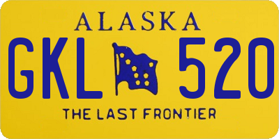 AK license plate GKL520