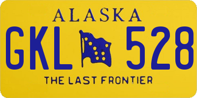 AK license plate GKL528