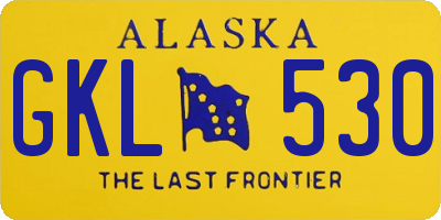 AK license plate GKL530
