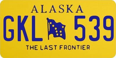 AK license plate GKL539