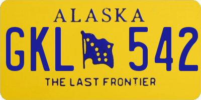 AK license plate GKL542