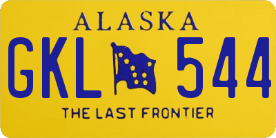 AK license plate GKL544