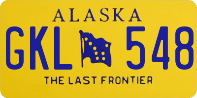 AK license plate GKL548