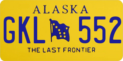 AK license plate GKL552