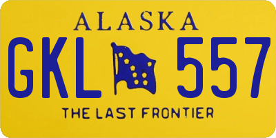 AK license plate GKL557