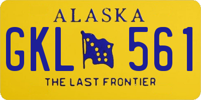 AK license plate GKL561