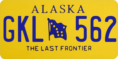 AK license plate GKL562