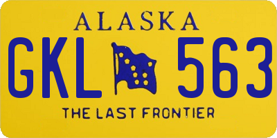 AK license plate GKL563