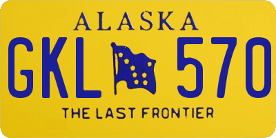 AK license plate GKL570