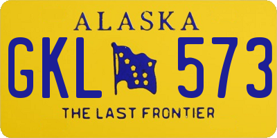 AK license plate GKL573