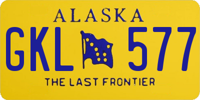 AK license plate GKL577