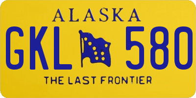 AK license plate GKL580