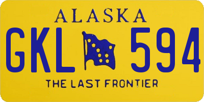 AK license plate GKL594