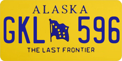 AK license plate GKL596