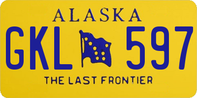 AK license plate GKL597