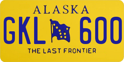 AK license plate GKL600