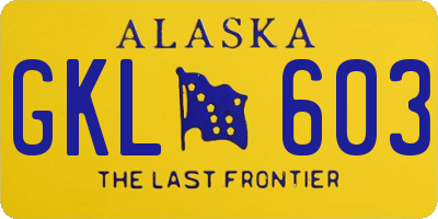 AK license plate GKL603