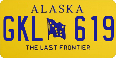 AK license plate GKL619
