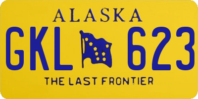 AK license plate GKL623