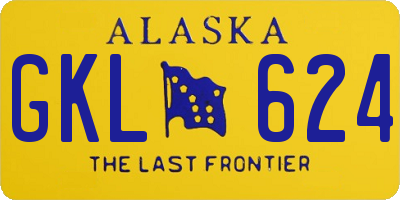 AK license plate GKL624