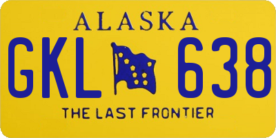 AK license plate GKL638
