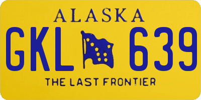 AK license plate GKL639